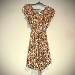Butterflies and flowers dress.